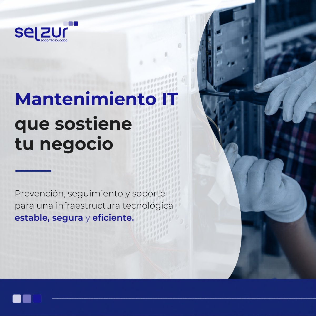 Selzur's tweet photo. 👤En muchos entornos, la tecnología funciona… pero no está estructurada.

Depende de una sola persona y eso, con el tiempo, condiciona cómo evoluciona la empresa.

👉En Selzur ayudamos a estructurar entornos IT para que sean más sostenibles y escalables. https://t.co/g6HM8ol3Ka https://t.co/NvSzxFkQjS