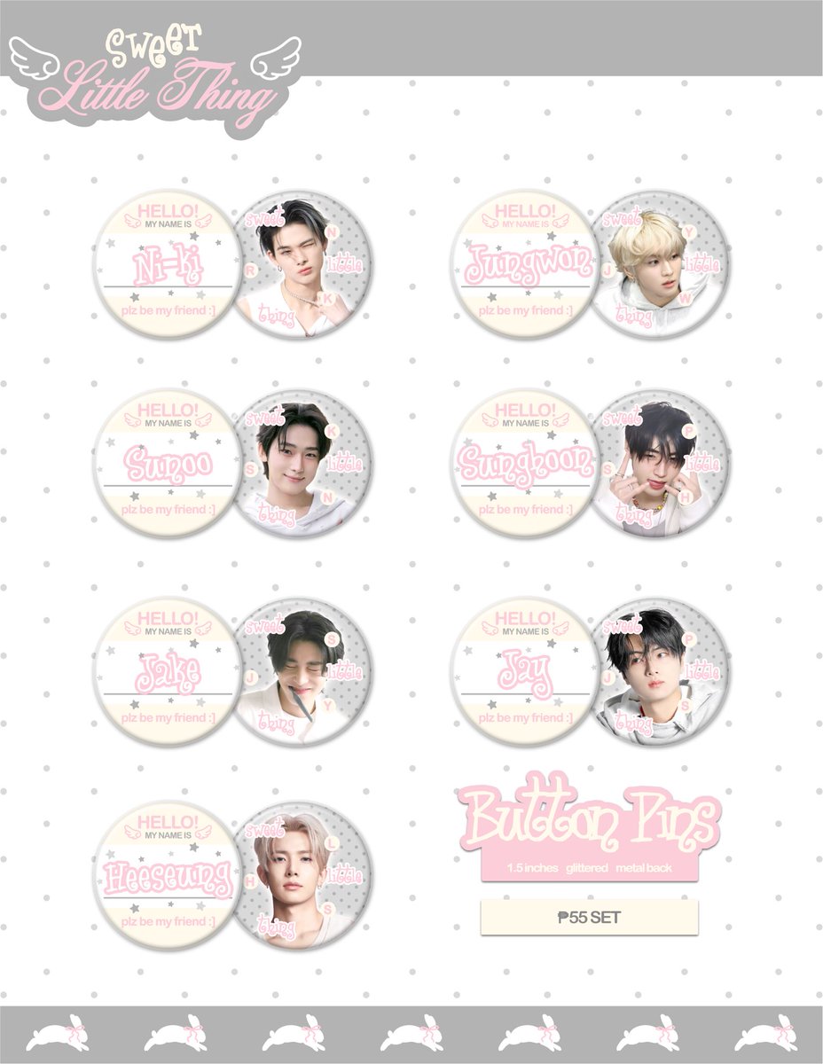 chocojo24's tweet photo. [MYGO/PO/Help rt]
ENHYPEN 1st Stickeys Collection 'Sweet Little Thing' by @gyupidawn

deadline: 5 June 4PM

Button Pin Set (2 piece) RM9
Laptop Stickers (Window/Mac Ver.) RM10.50

→ price exc all fees
→ to order, dm at @xichengli15
→ need 2-3 orders to proceed

#pasarENHYPEN https://t.co/4l9WCGObN4
