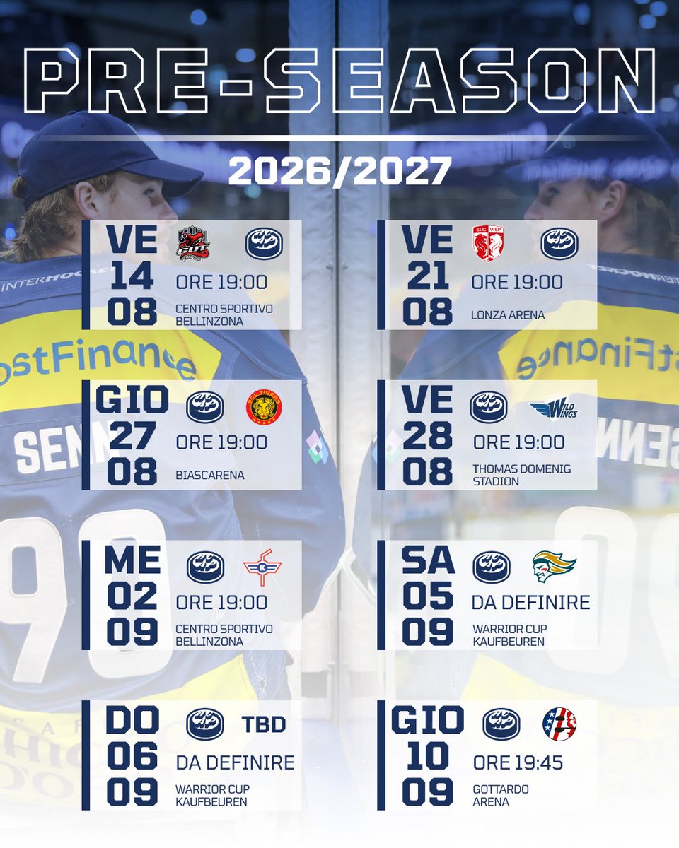 HCAP1937's tweet photo. ⚪️🔵 Il nostro programma delle amichevoli di preparazione alla stagione 2026/2027 📆 https://t.co/tdX2AyIz4Z