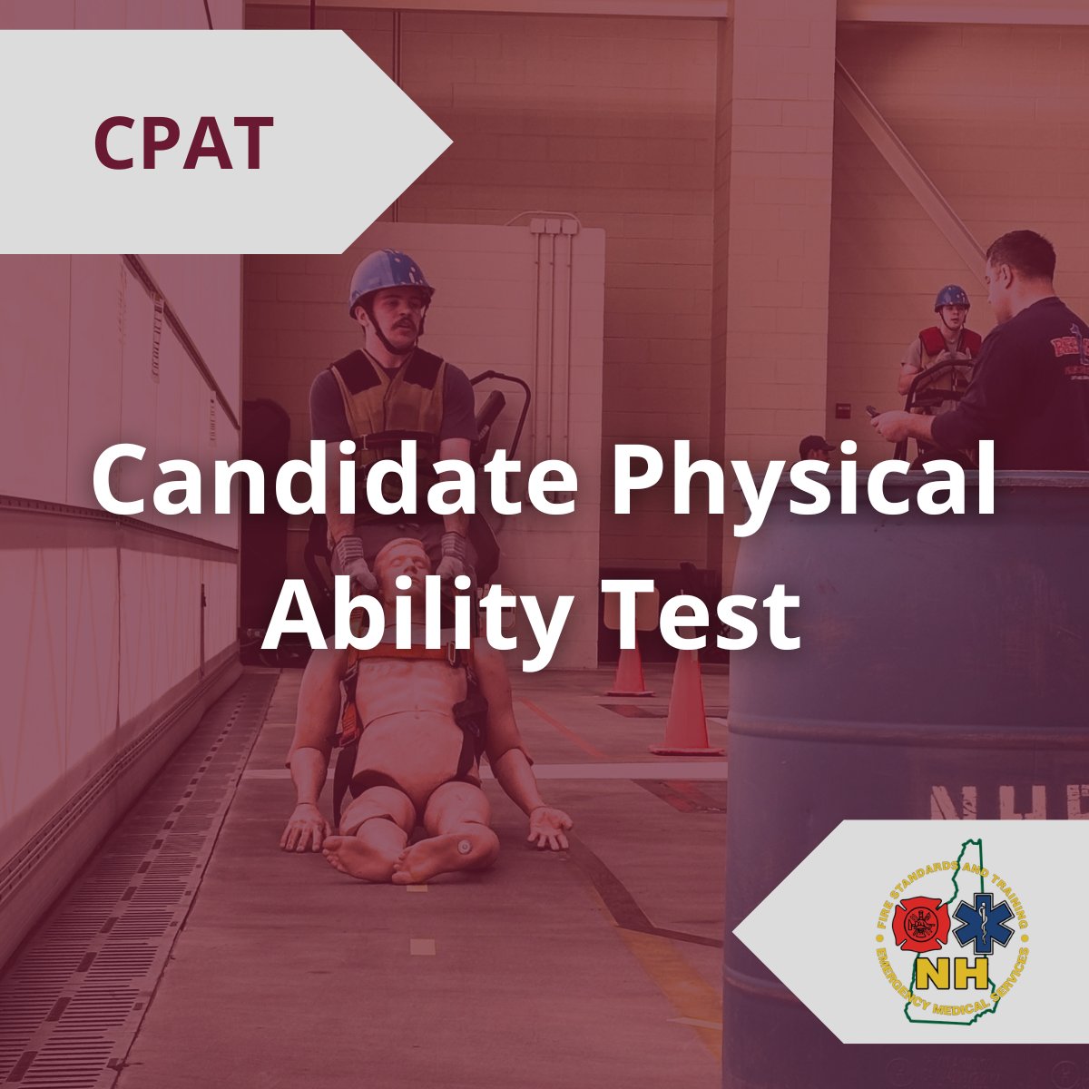 nhfstems's tweet photo. The next Candidate Physical Ability Test (CPAT) of the year is 6/23! If you or your department members need to take the state requirement for all full-time firefighters, register for the exam: https://t.co/9EQ4C15A50
#FutureFirefighter #NewHampshireFirefighters #CPAT https://t.co/vUi9Rbh3rG