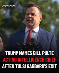 Pulte Named Acting Director of National Intelligence  President Donald Trump announced today, June 2, 2026, that he has appointed Bill Pulte as the Acting Director of National Intelligence (DNI). Pulte, a home-building heir and the current Director of the Federal Housing Finance Agency (FHFA), will replace Tulsi Gabbard, who is stepping down at the end of the month following her husband's cancer diagnosis. Key Details of the Appointment Dual Responsibilities: In a highly unusual arrangement, Pulte will retain his current roles as Director of the FHFA and Chairman of both Fannie Mae and Freddie Mac while simultaneously overseeing the nation's intell