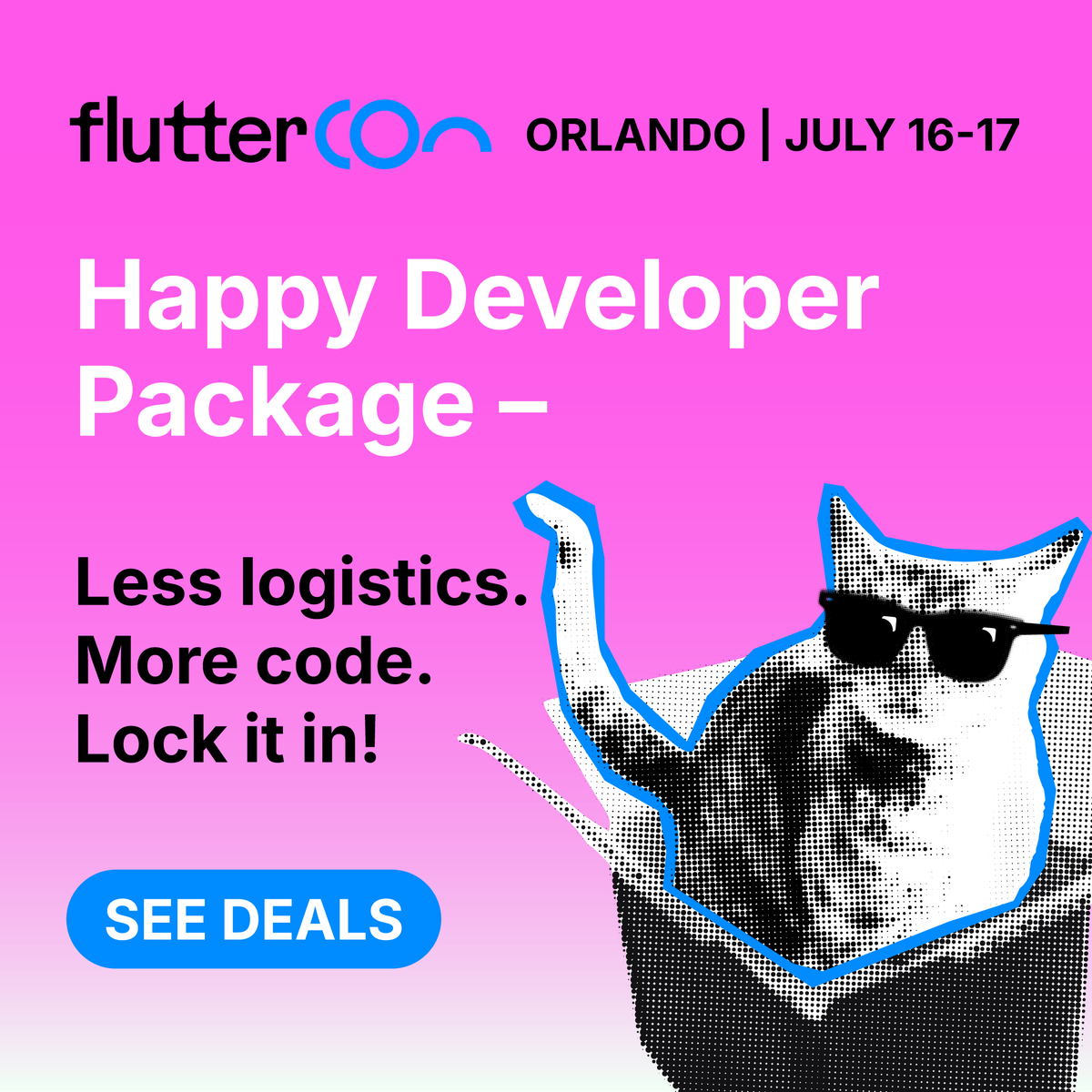 FlutterconWorld's tweet photo. Arrive. Learn. Enjoy. We’ve handled the rest.

Our Happy Developer Package combines your flutterCon ticket with a hotel stay - built for a relaxed, focused conference experience.
📍 July 16–17
 🎟️ Book once, enjoy more
https://t.co/VcDhKZEcco https://t.co/chsaH2e5gY