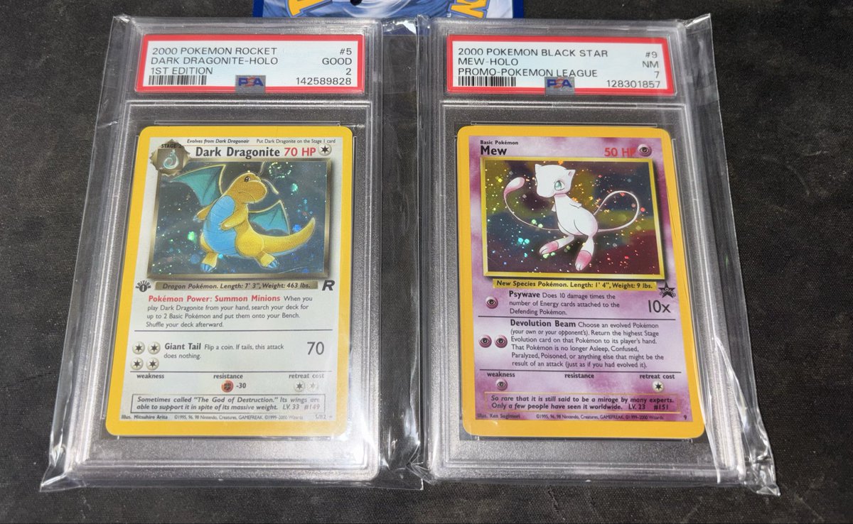 stanzuh's tweet photo. These are for sale if anyone’s interested 
Dragonite $190 OBO
Mew $120 OBO

Shipped BMWT
RTs appreciated https://t.co/Pp8yJbBNLM