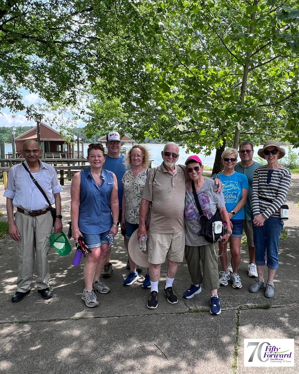 FiftyForward's tweet photo. Big cheers to our adventurous FiftyForward J.L. Turner Center members! Despite the rainy weather, they seized the moment and enjoyed a beautiful hike along the lake trail at Long Hunter State Park.

https://t.co/DQJXq2ieHz 🔗

#FiftyForward #LoveLifeAt50Plus #LongHunterStatePark https://t.co/wKjgREpC9t