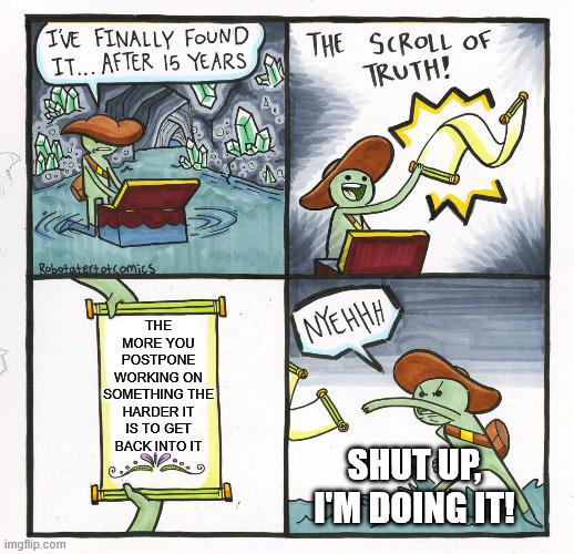 Jack_Crow25's tweet photo. I'm working on it, ok?!
#WritingMeme #WritingCommunity #WritersOfX #WriterProblems https://t.co/vBihTawA13