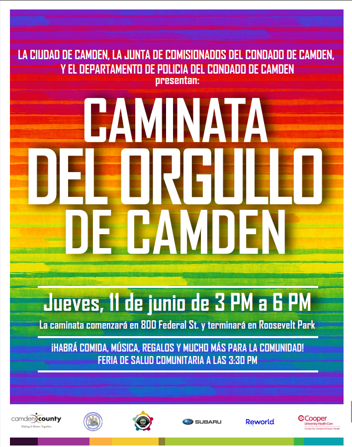 CamdenCountyPD's tweet photo. 🏳️‍🌈 Join us as we celebrate unity, inclusion, and community at the Camden Pride Walk! Come out on Thursday, June 11 to enjoy music, food, giveaways, a community health fair, and an afternoon dedicated to supporting and uplifting one another. Everyone is welcome! https://t.co/Pt2DsiLFwh