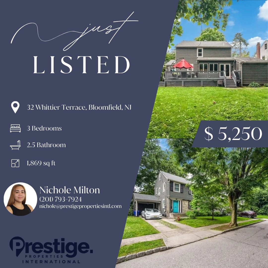 ownprestige's tweet photo. ✨ Just Listed! ✨

32 Whittier Ter, Bloomfield, NJ is now available! 🎉

Spacious 3BR/2.5BA with bright living spaces, a finished basement, attached garage &amp; private driveway in sought-after Brookdale. 🏡

Schedule your tour today! 🔑

#JustListed #BloomfieldNJ #OwnPrestige https://t.co/YEir1xNDii