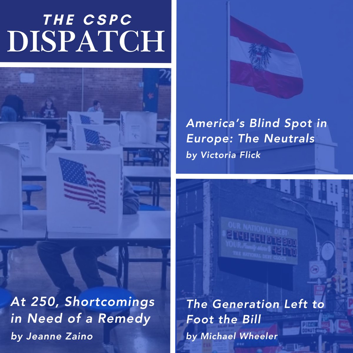 CSPC_DC's tweet photo. Our latest CSPC Dispatch featured three timely analyses on constitutional reform, national security, and generational fiscal responsibility. Read here: https://t.co/yqdXaDOQO7 https://t.co/3SnqsWZsDz