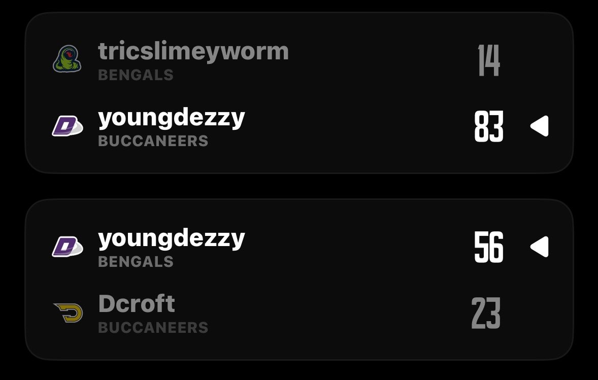 1v1Me's tweet photo. Monday 1v1Me Leagues Recap 📸

- @2KProbe had a 2-0 day to push his winning streak to 5 🔥

- @Rookie_Ruko came through as a underdog for stakers in 3 straight matches 🤑

- @JaylnTowns continues to turn his season around 👀

- @Dez805_ got stakers paid covering the 14.5 with ease in both his matches 💰