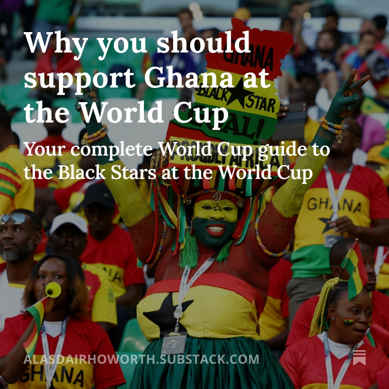 ahoworth97's tweet photo. Ghana are probably the worst African nation heading to the World Cup.

But if there was ever a nation that could come into a World Cup at a low point and surprise everyone, it would be the Black Stars.

My preview on why you should support the Black Stars.

https://t.co/8u6sw2MVdp