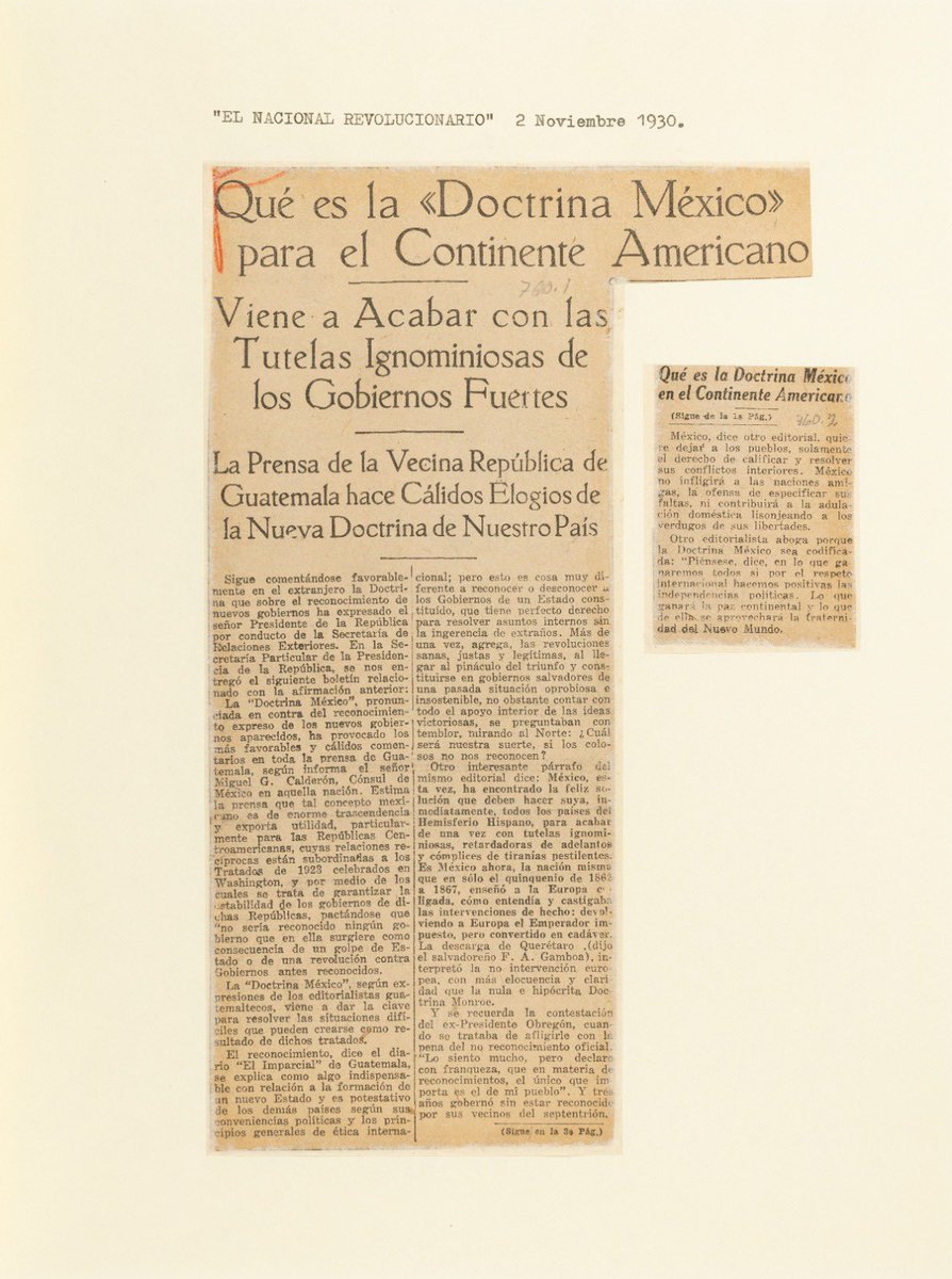 Acervo_SREmx's tweet photo. 📌🗓️ En el 139 aniversario del natalicio de Genaro Estrada, recordamos al gran diplomático mexicano. La Doctrina Estrada es principio fundamental de la política exterior de 🇲🇽, basada en el respeto a la soberanía, la no intervención y la autodeterminación de los pueblos. https://t.co/pBKWBvVT2c