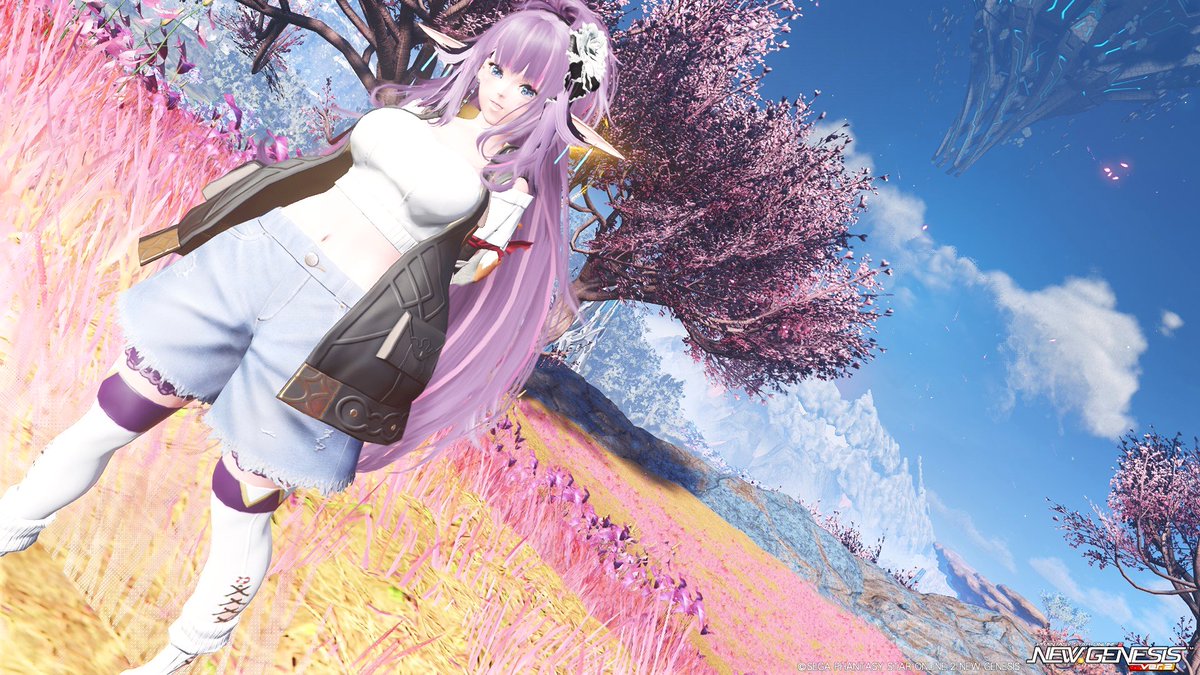sora_pso2_09's tweet photo. 本日は、カジュアルオフショルなSSで御座います(・ω・)
春って感じのカジュアルモード。
おへそがキュートさんです。
ベルトとかでアレンジしても可愛らしいかもですね。
もう暑い日が始まってますが、気持ちは涼しく生きたいものです( ˙꒳​˙  )
#メンテの日なのでssを貼る 
#コウファミリー https://t.co/AYFqii6f9m