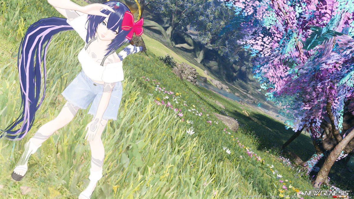 sora_pso2_09's tweet photo. 本日は、カジュアルオフショルなSSで御座います(・ω・)
春って感じのカジュアルモード。
おへそがキュートさんです。
ベルトとかでアレンジしても可愛らしいかもですね。
もう暑い日が始まってますが、気持ちは涼しく生きたいものです( ˙꒳​˙  )
#メンテの日なのでssを貼る 
#コウファミリー https://t.co/AYFqii6f9m