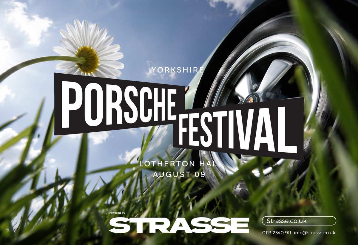 Strasseleeds's tweet photo. Tickets now on sale #yorkshireporschefestival #PoweredbyStrasse none PCGB members use code STRASSE26 at checkout https://t.co/EODRMwLM8A https://t.co/dGED2oQSJW
