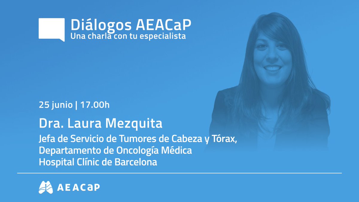 AEACaP's tweet photo. 🔵🗣️ @AEACaP lanza una nueva sesión de sus 'Diálogos AEACaP'

➡️ Con la participación de la doctora @LauraMezquitaMD del @hospitalclinic
 
🗓️ 25 de junio
🕔 17.00 horas

➡️ ¡Resuelve todas tus dudas con la especialista!

ℹ️ Inscríbete en 👉 https://t.co/PJEdWa7Jpo https://t.co/52JyhIhYyr