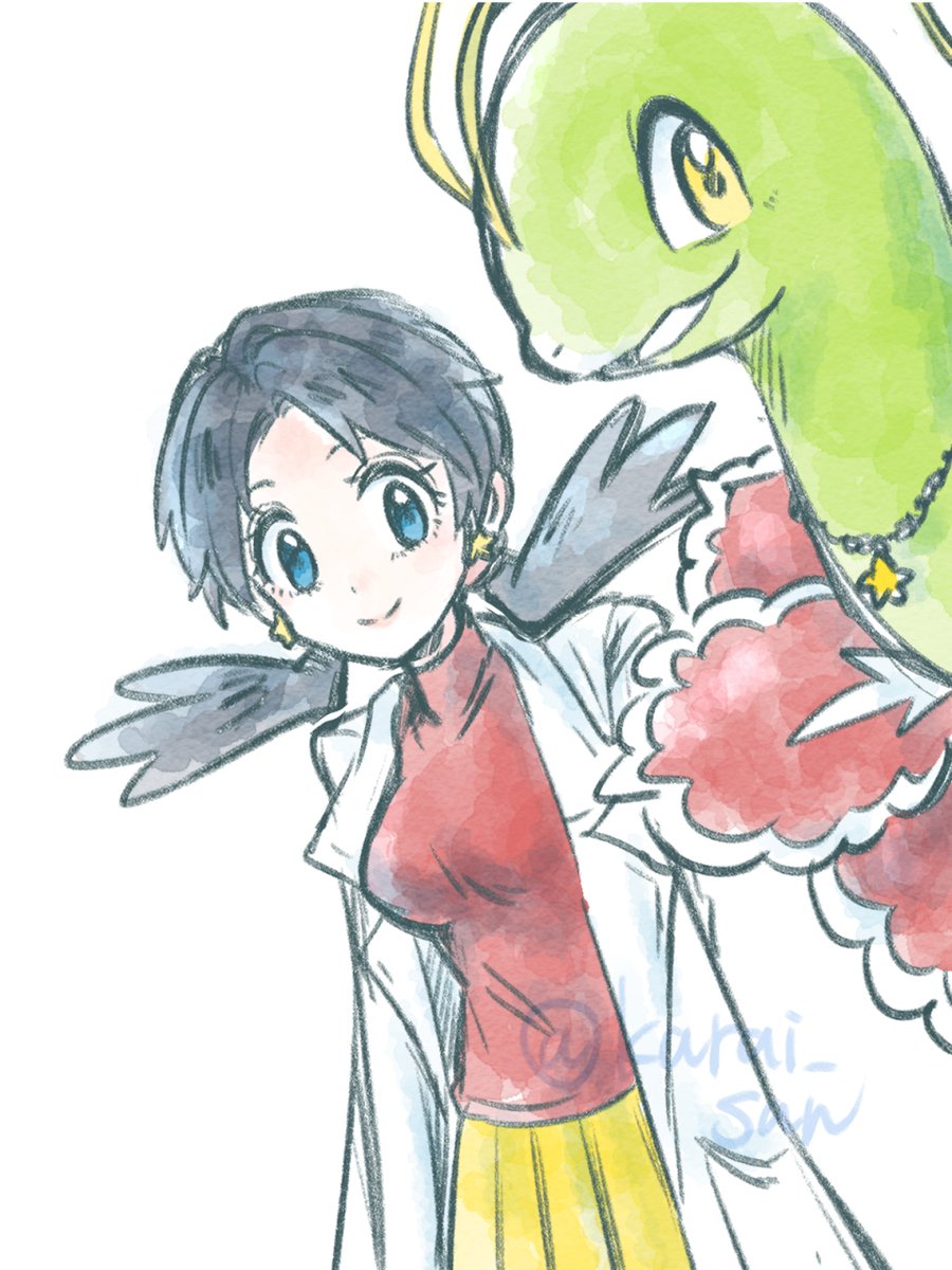 karai_san's tweet photo. 今年めっちゃメガぴょんとクリスちゃんのコンビ描いてる
てかチコ族めっちゃ描いてる https://t.co/PI1KxDkeA5