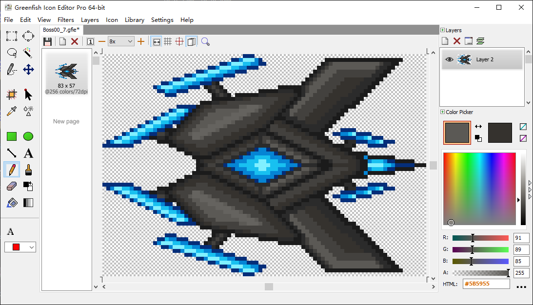 darkgreatthing's tweet photo. みんなAsepriteみたいなツールでゲーム用スプライトを描いているみたいだけど、もしかして今でも Greenfish Icon Editor を使っているのは自分だけなんだろうか……？

#ゲーム制作 #gamedev #pixelart https://t.co/lSBEcCIoMl