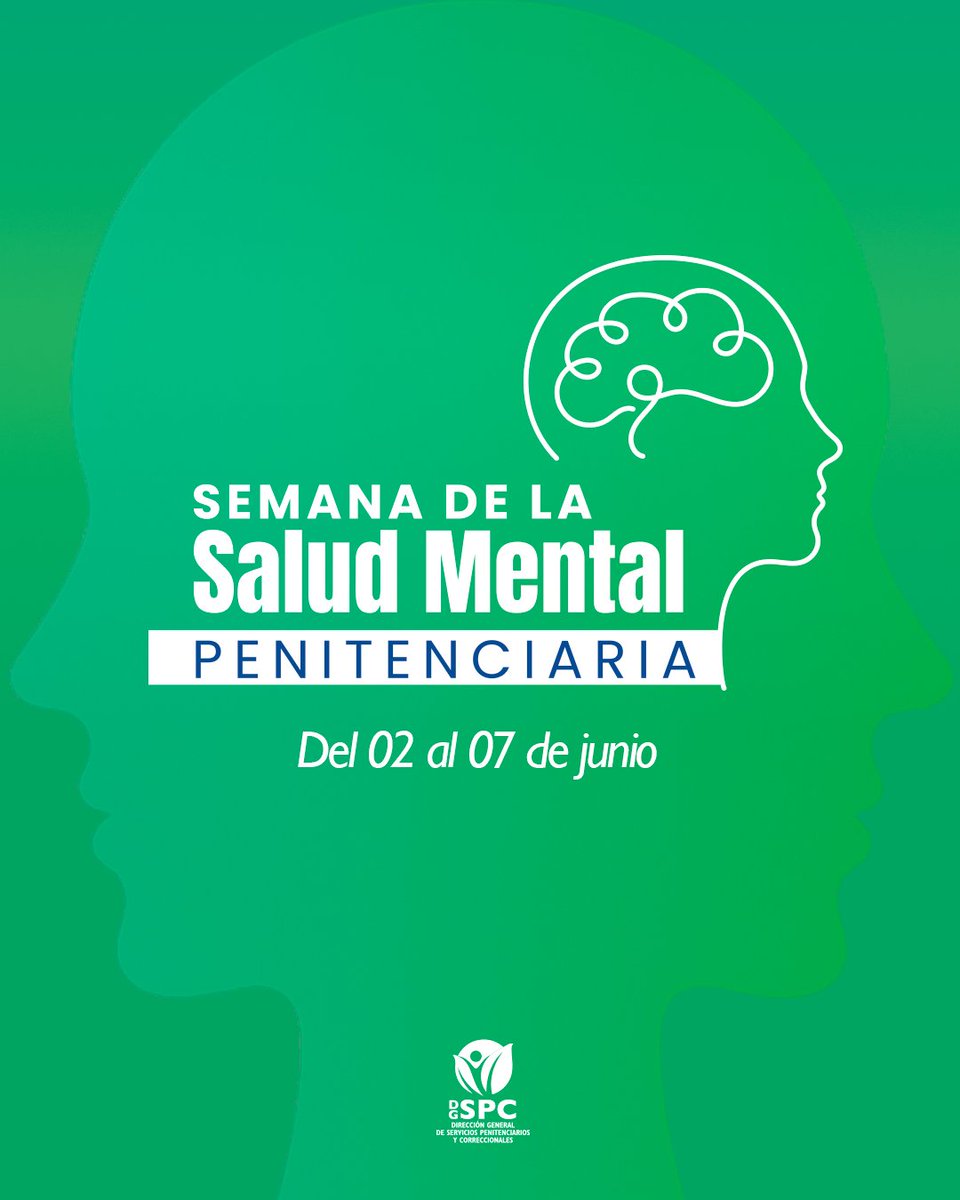 DGSPC_'s tweet photo. Hoy inicia la Semana por la #SaludMentalPenitenciaria, una iniciativa que marca un hito para la República Dominicana y reafirma el compromiso de las instituciones penitenciarias, académicas, de salud y comunitarias con el bienestar integral de las personas. https://t.co/ZCwyNHP8BE