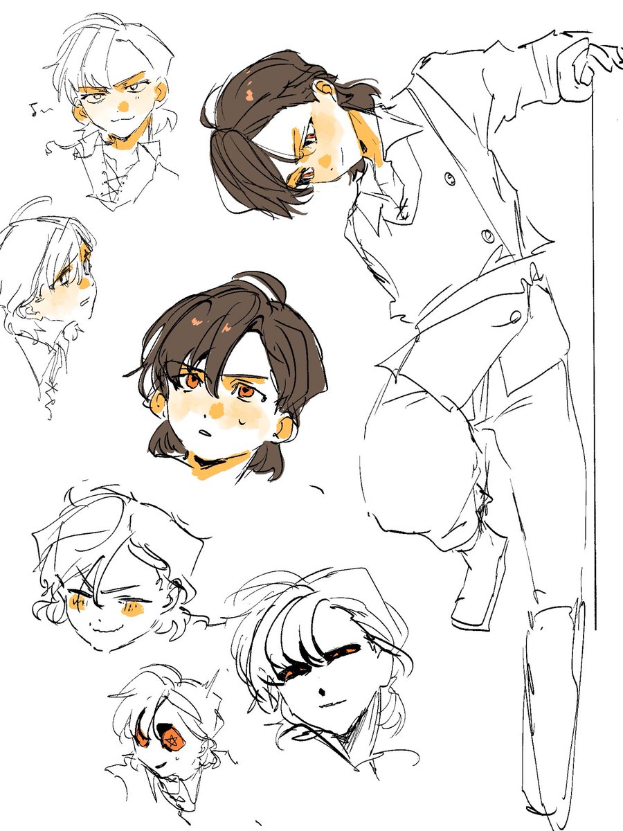 U_long_cha's tweet photo. 兄弟！可愛い奴らにしてやんよ……
多分だんだん描いてるうちに見た目変わる https://t.co/fnAJcWChiK