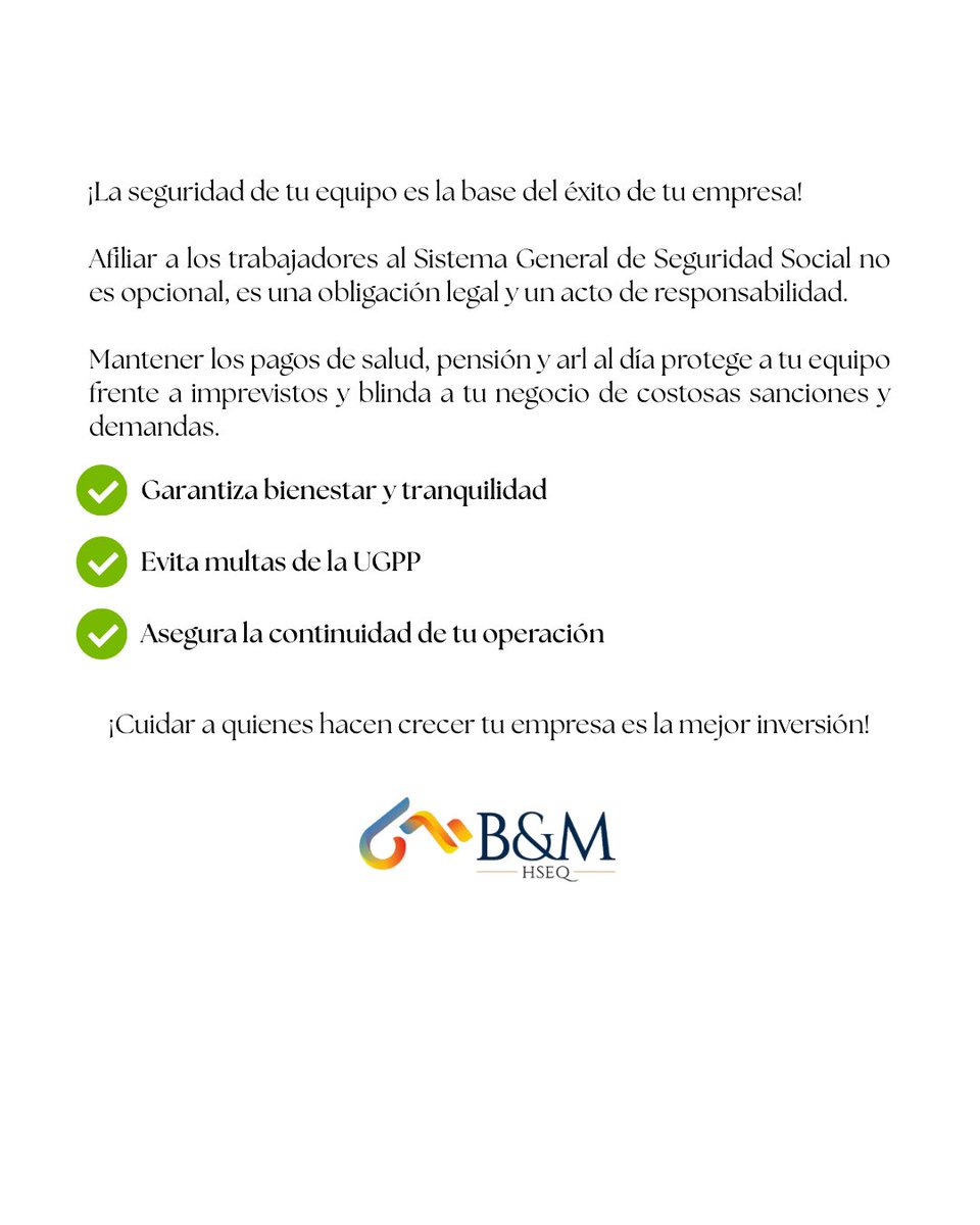 BYMHSEQ's tweet photo. Contáctanos https://t.co/J4BiU8RD2x

#SeguridadSocial #SST #RecursosHumanos #ResponsabilidadLaboral #SiempreContigo #parati https://t.co/7wzTM4bPr7
