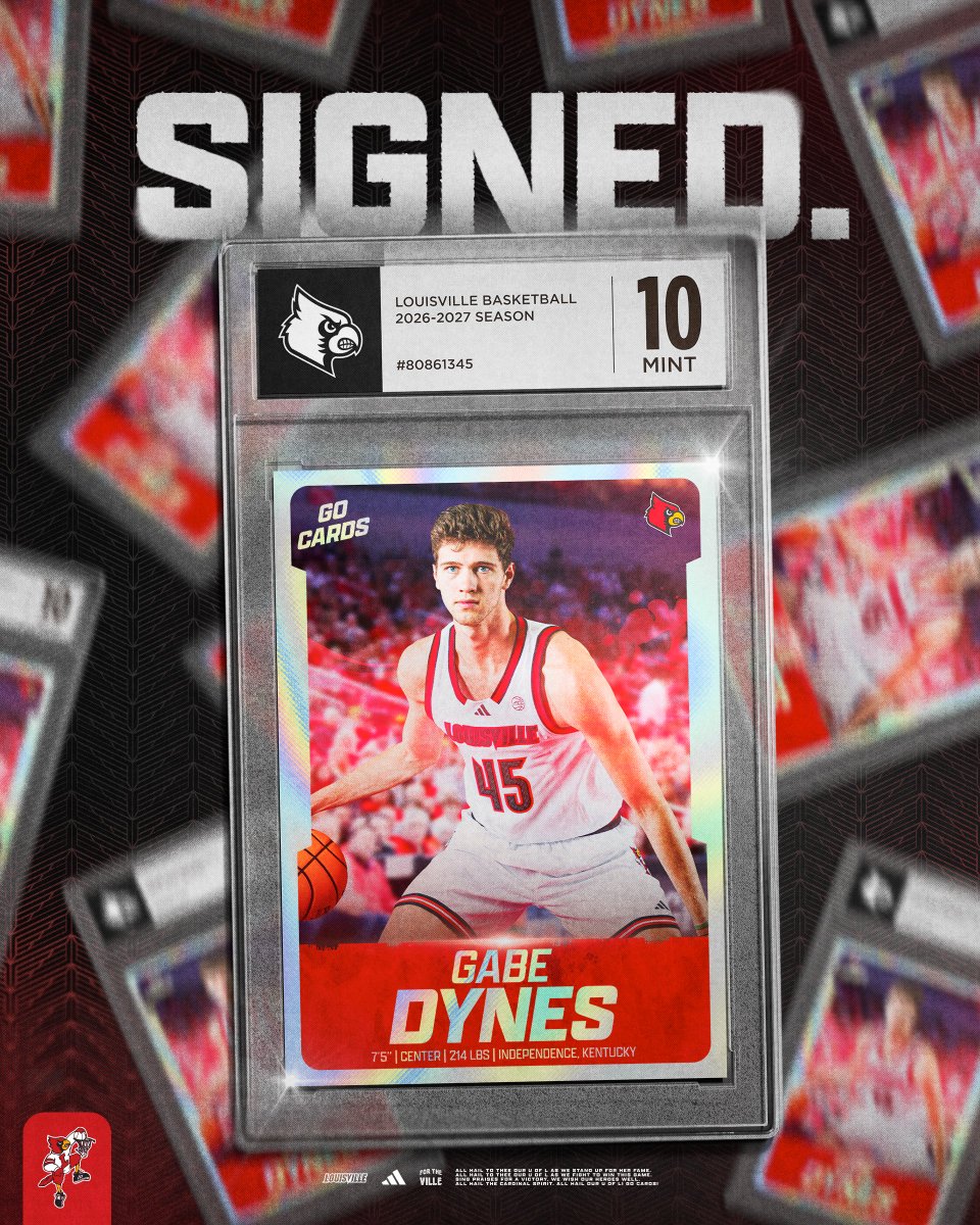 LouisvilleMBB's tweet photo. "Gabe has a unique combination of size, basketball IQ and mobility." 

Gabe Dynes is a Cardinal ‼️

Details: https://t.co/9k02VO4OZL

#GoCards https://t.co/ZorQFh8ROh