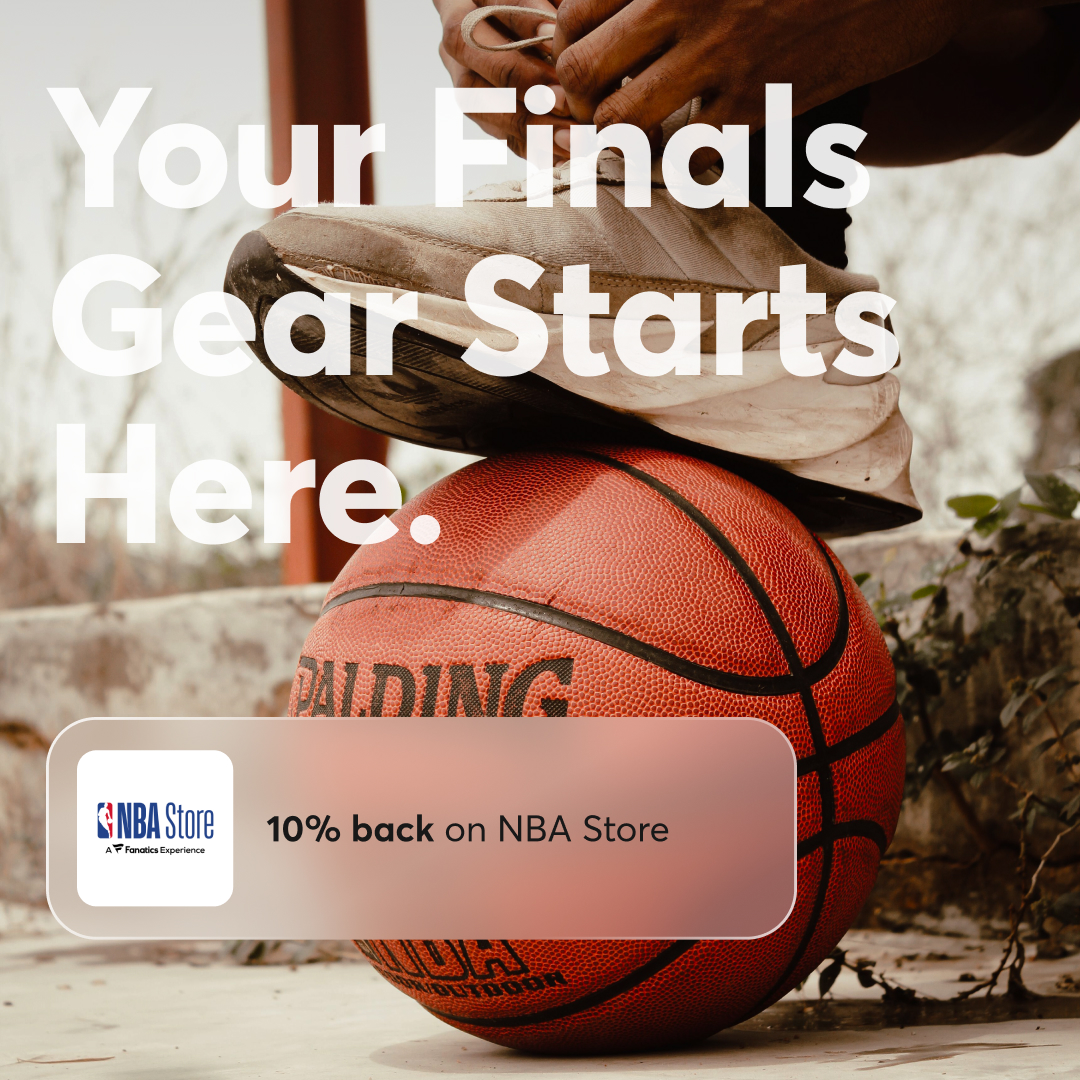 RaiseApp's tweet photo. 🏆 Earn 10% back at NBA Store on official gear and fan favorites. https://t.co/ja37BCRMBV