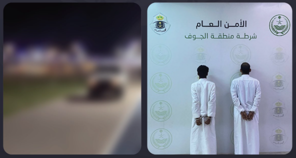شرطة منطقة الجوف تقبض على شخصين لتعريض مرتادي حديقة للخطر 