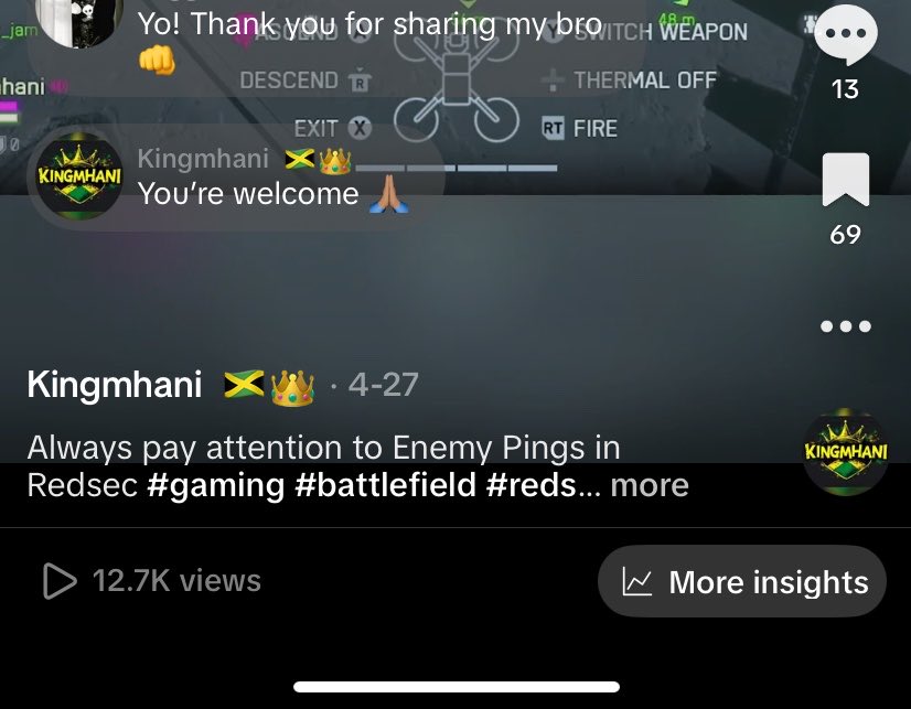 KingMhani's tweet photo. Me 🤝 Redsec. “Dead game” has been fun. Play what you enjoy https://t.co/rk02Qx3JWG