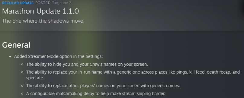 Calistrix's tweet photo. i wished other games i play like StarCitizen @RobertsSpaceInd would take note of what @Bungie did here to make a step countering stupid streamsniping #twitch
The ability to Hide Mission Info or Location Names / Server Data and Mask your Name would be friggn amazing.
@Bungie GG! https://t.co/RJWOFz5kWn