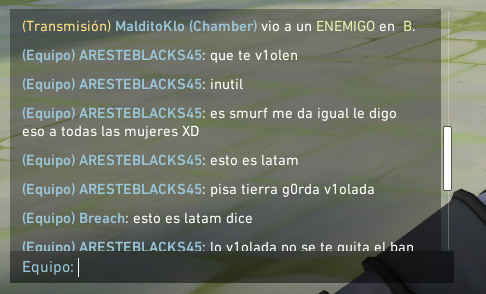 ic0nnyc's tweet photo. Es repulsivo todo lo que puede pasar en este juego sin q nadie haga nada, los banean 3 días y vuelven con otra cuenta.

Se enojó porque en ronda 2 tomaron el orbe que el quería, le dije "como te poni a llorar por un chocman" y al parecer ser mina y prender el mic es una condena, desde ahí no paró de hostigarme y tratarme de "v1olada".

Nefasto, pongan ban por ip. @VALORANTLATAM