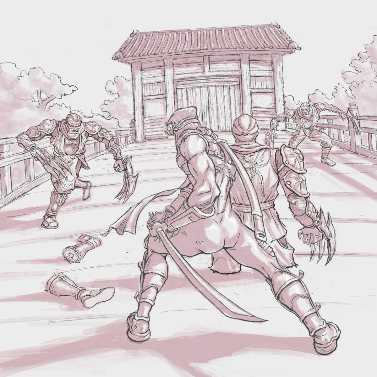 Namu_Arts's tweet photo. Ryu vs IS ninjas 
#Ninjagaiden https://t.co/2S3ykCDZt2