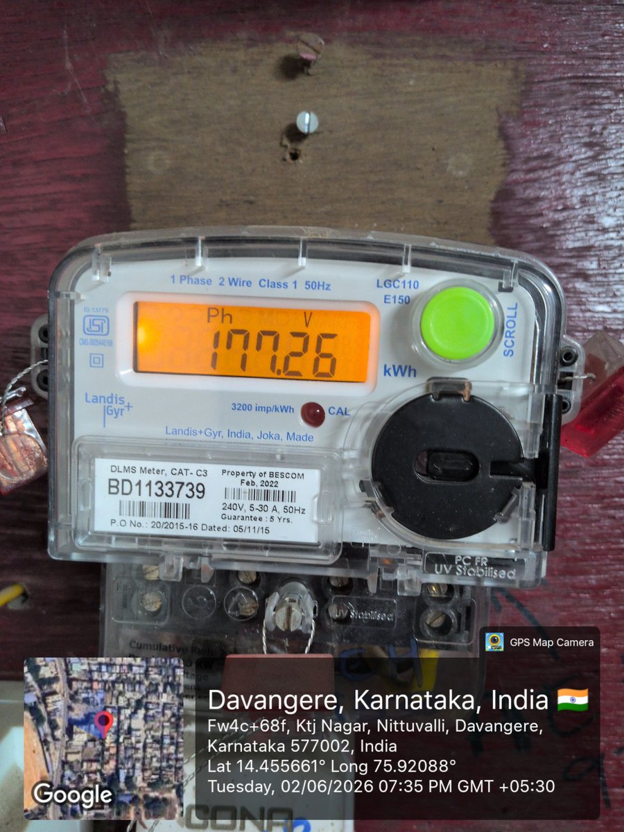 ashv_kumar's tweet photo. @NammaBESCOM severe low supply voltage in Mothi Doddappa Layout, KTJ  Nagar, Davanagere. UPS not charging, equipment such as AC, washing machine not running due to low voltage
It is a long time problem. But had resolved automatically few weeks ago. Now low voltage is back 
Help https://t.co/sIWMNR1Pt5