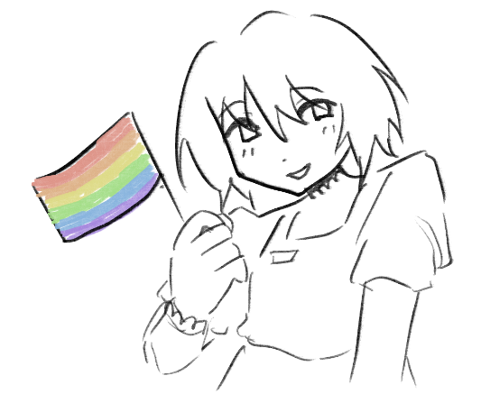 ZATOdoodles's tweet photo. small irasya doodle for pride month! happy pride, everyone!!! https://t.co/q5bY6WelKk