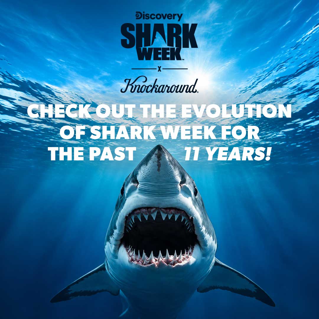 Knockaround's tweet photo. From fins to frames!

Our Shark Week shades have come a long way, and every drop has its own bite.

Which one was your favorite?

Keep your eyes on the water, the 2026 release is circling: https://t.co/4ywkCeP0Sn https://t.co/MAJvIMqY2A