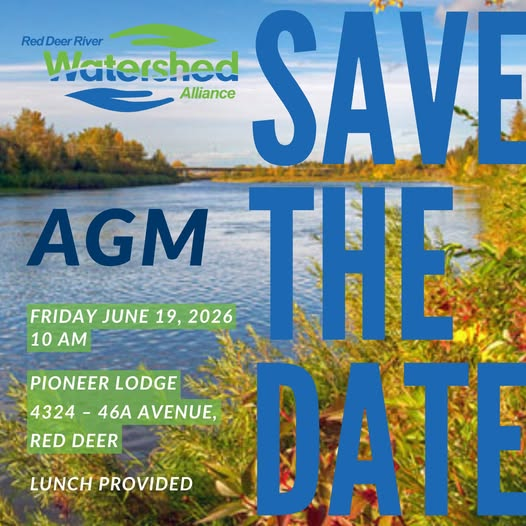 RDRiverNats's tweet photo. The 2026 Red Deer River Watershed Alliance AGM will be held at Pioneer Lodge in Red Deer on Friday, June 19, 2026 from 10am-2:30pm.
Everyone is welcome to attend.
Lunch will be provided.
Reserve your spot here: https://t.co/IIbZCR8uEL https://t.co/8oA45Wu55L