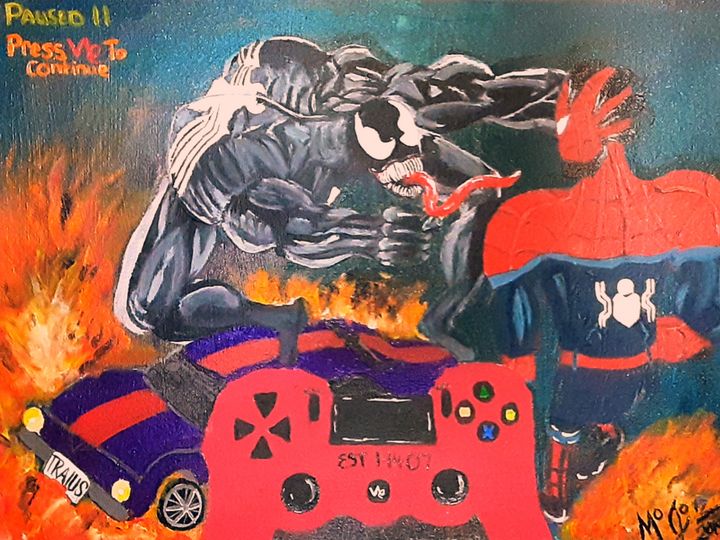 Mojo_Magic17's tweet photo. Art of the Day! "Venom Game". Buy at: https://t.co/7mIkprKVmz https://t.co/X6ZxffS2gP