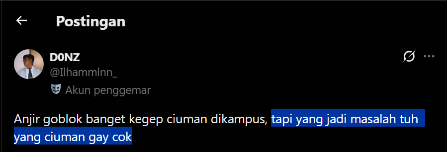 beegeewaskind69's tweet photo. @rzxmh @QUEERAUSAHAAN jadi siapa yang pertama nyalahin orientasi seksual-nya? are we deadass? https://t.co/MECCfnITM5