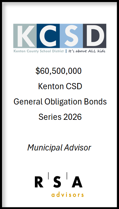 RSA_Advisors's tweet photo. RSA completed a successful bond sale today for Kenton County Schools. It was a pleasure working with the district and we look forward to future projects! https://t.co/VGPi6KF5nA