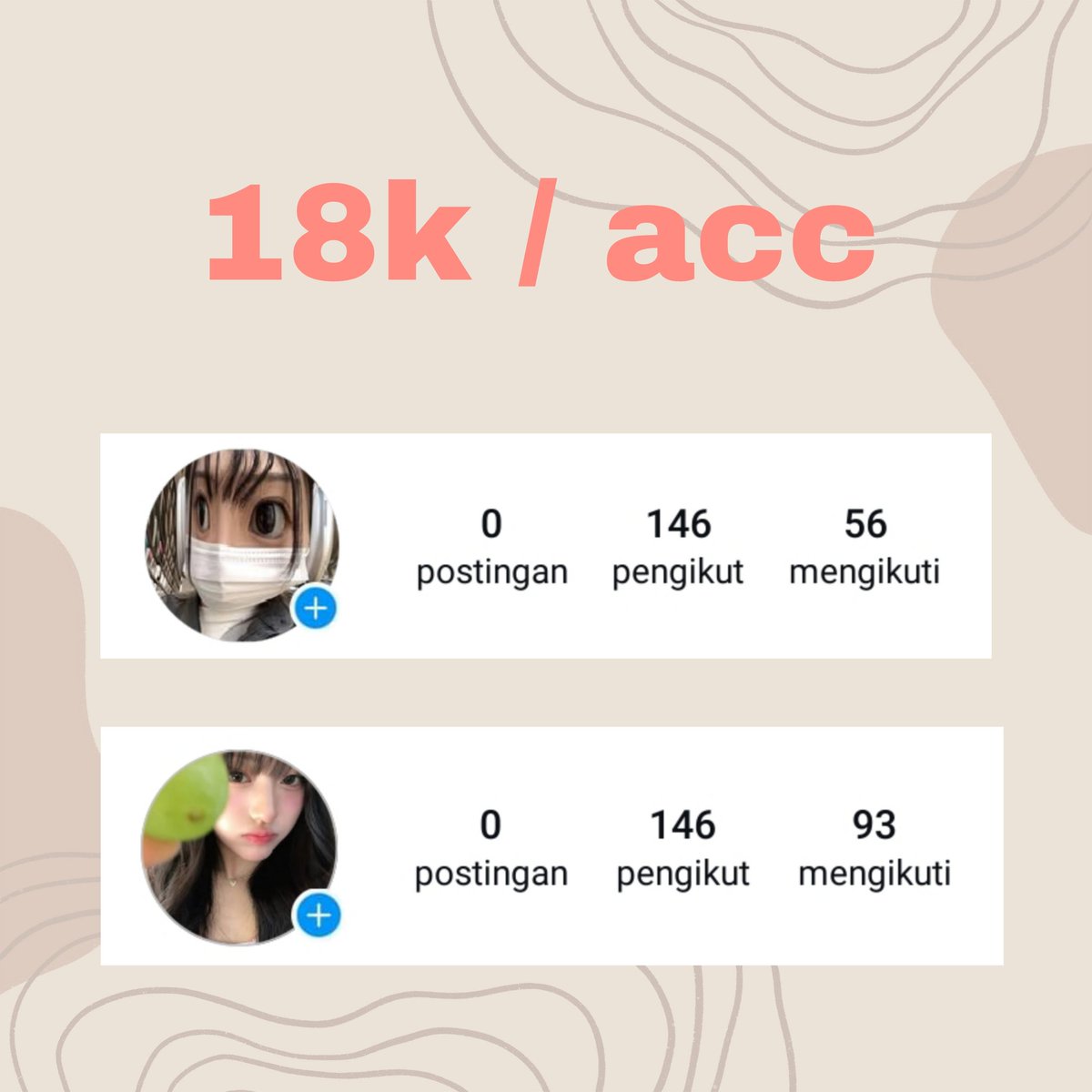 beeautys's tweet photo. Ready acc ig / akun ig

× folls aktif 
× bekas pribadi, siap pakai
× data aman siap ganti
× harga net
× BCA, all e wallet, qriss

#zonauang #zonajajan #bealanja https://t.co/2z4HzQTxo1