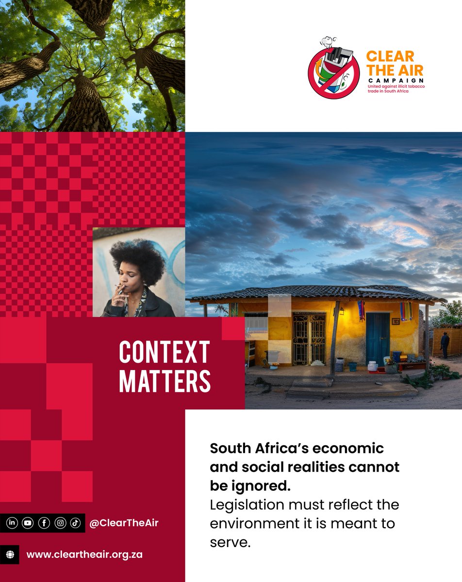 ClearTheAirZA's tweet photo. Policy should work for the people it affects.

Should South Africa’s Tobacco Bill take local economic and social realities more seriously before implementation?
Tell us what you think.

Sign the petition: https://t.co/ls4sO2ODWx

#ClearTheAir #TobaccoBill #ContextMatters https://t.co/8sR7tiF7Uf