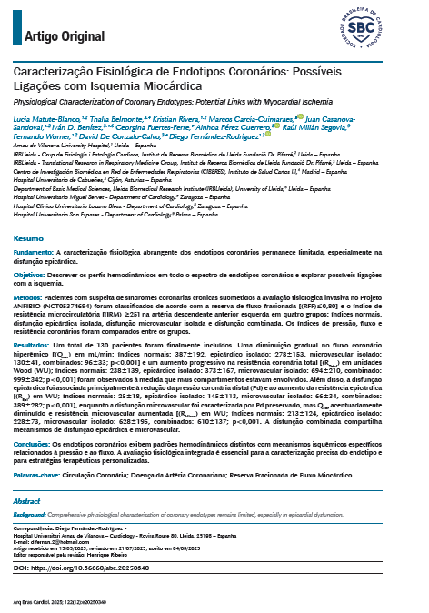 docusalut's tweet photo. Article a #Docusalut: 🫀 Caracterização Fisiológica de Endotipos Coronários: Possíveis Ligações com Isquemia Miocárdica https://t.co/1JQR6tmAtZ @CAR_SonEspases @SonEspases #PublicaSalutIB https://t.co/BkdtlQM86U
