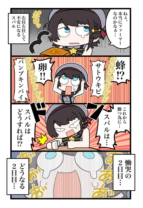 #ホロ金策サバイバル2 2日目より。
試行錯誤、五里霧中、大空スバルよ、どこへ行く? #生スバル #プロテインザスバル 