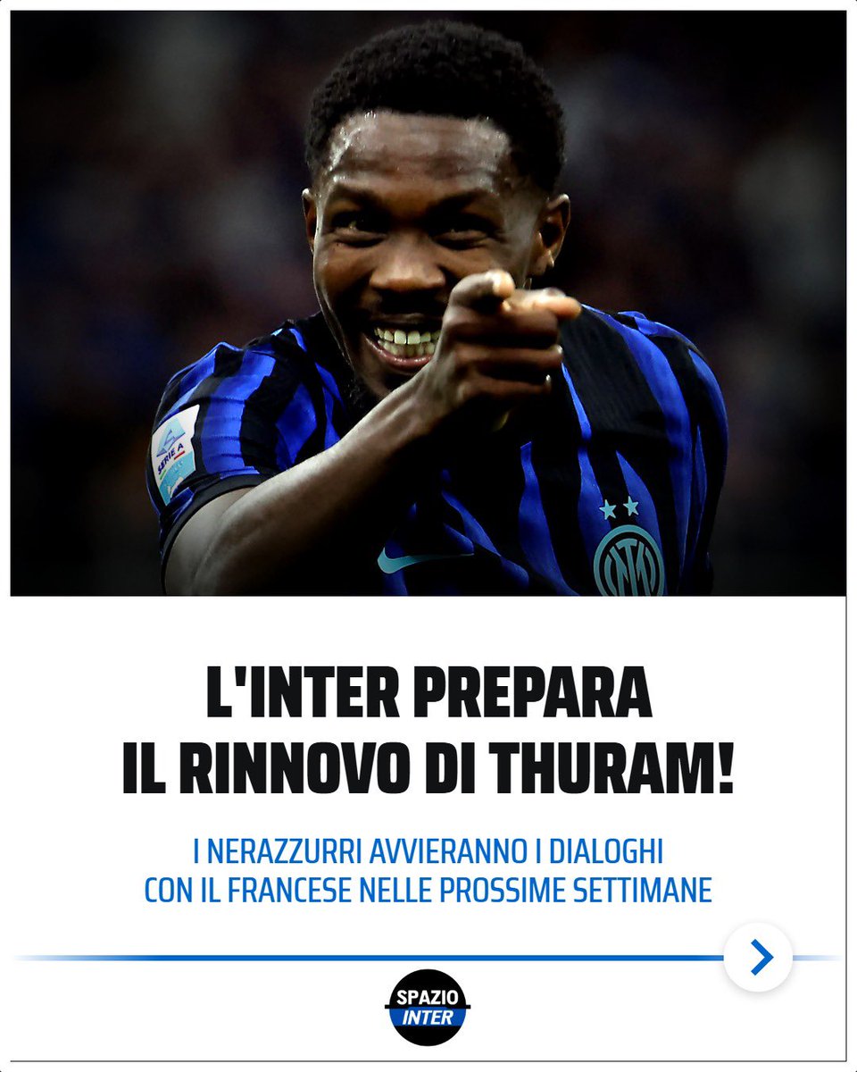 SpazioInter's tweet photo. Come riportato da Il Giornale, i nerazzurri sarebbero intenzionati ad aviare i dialoghi con Thuram nelle prossime settimane in chiave rinnovo 💥

Tutto fatto con Mkhitaryan, che ha accettato unan significativa riduzione dello stipendio ‼️

#inter #thuram #spaziointer https://t.co/EsGnTbcEZD