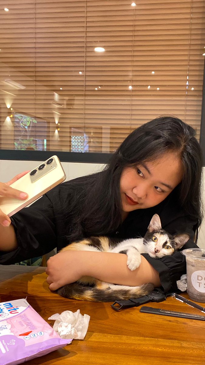 vyscacha's tweet photo. dateng dateng langsung tiduran ditangan kirain anak guee. terus anak gue kemana ya 😭 https://t.co/qvsdqL4Cej