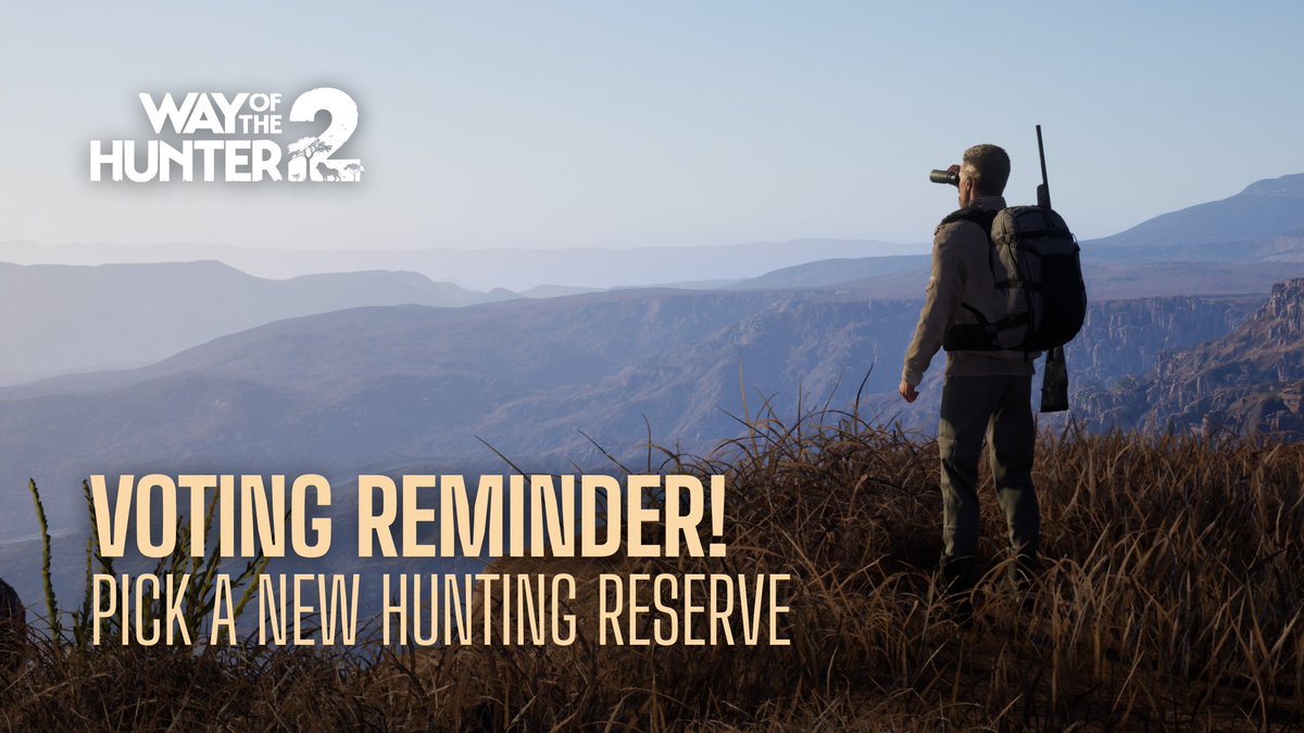 ninerocksgames's tweet photo. A quick reminder that our community vote for the next hunting reserve is still open! Development takes at least a year, so we're asking now.

Haven't voted yet? Share your thoughts here: https://t.co/X5EvSHDrSf

We're also releasing an updated roadmap next week, stay tuned! 🙏 https://t.co/xQRhdOZHDA