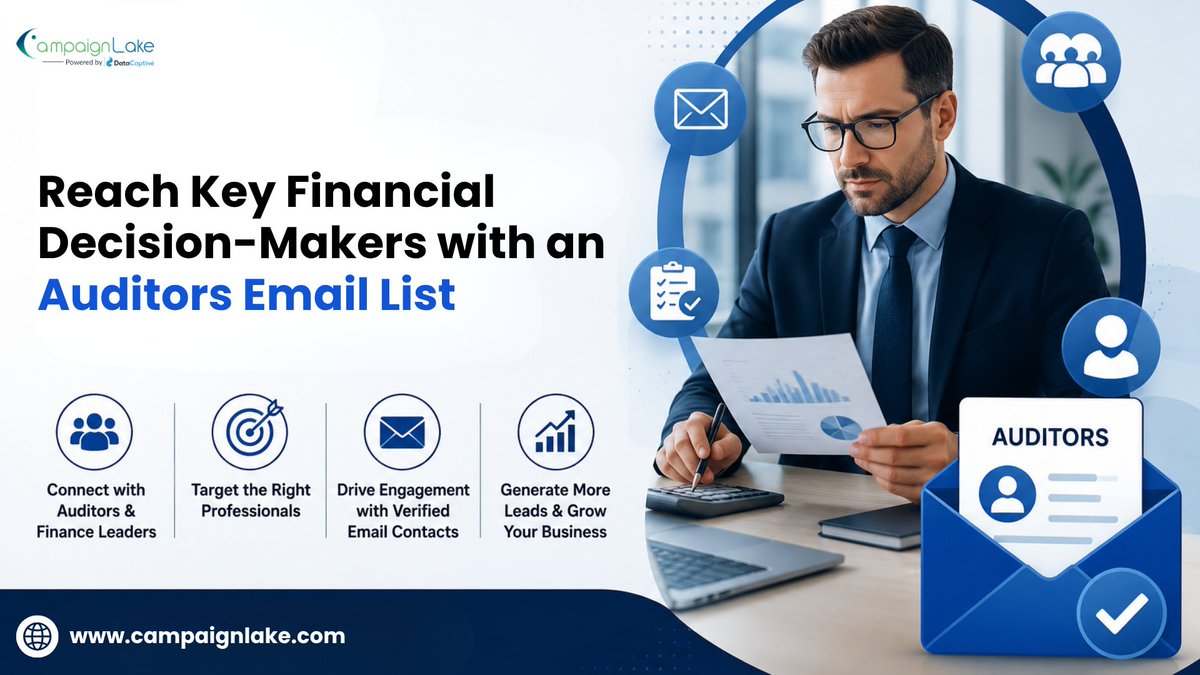 CampaignLake's tweet photo. Looking to reach key financial decision-makers?

A verified Auditors Email List helps you connect with qualified auditors and generate better leads.

Read more: https://t.co/FuQ6alzZdz

#AuditorsEmailList #B2BLeadGeneration #EmailMarketing #BusinessData #CampaignLake https://t.co/8gPDHpfVV7