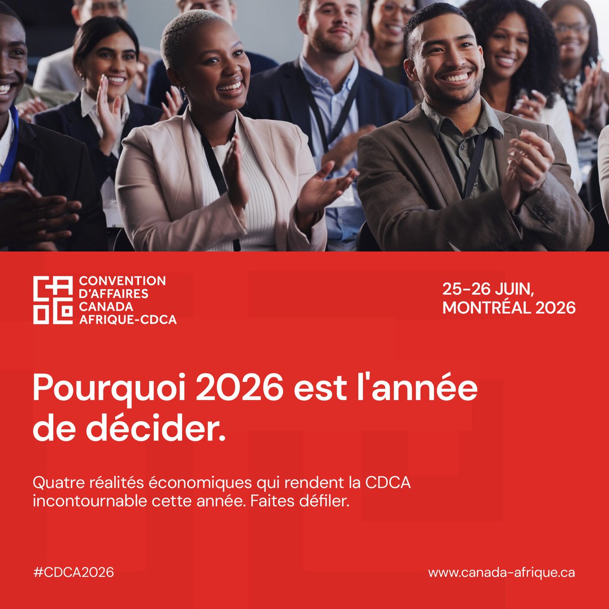 Canada_Afrique's tweet photo. La Convention d'Affaires Canada-Afrique (CDCA) a passé 10 ans à construire l'infrastructure de ce moment; les relations, la confiance institutionnelle, le format qui transforme les conversations en accords signés.

🔗 Inscrivez-vous à la 10ᵉ édition : https://t.co/joFIb5uyAI https://t.co/gV58WXYhHO