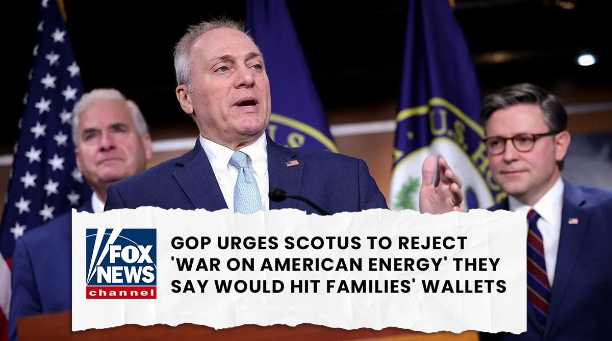 SteveScalise's tweet photo. Radical activists are using the courts to target American energy producers.

If they succeed, families could face higher energy costs and America could become more dependent on foreign energy.

We can’t afford to let that happen. 
https://t.co/XADQ2RRGVw https://t.co/dSz8yElxq4