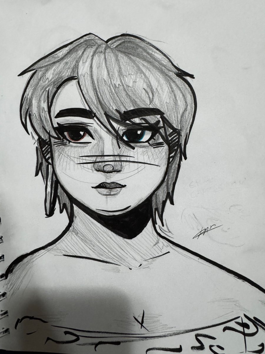 evilcacauren's tweet photo. my friends were putting makeup on the photos in our school book, so I drew Cartman and did his makeup too… https://t.co/MztmPPOsKa