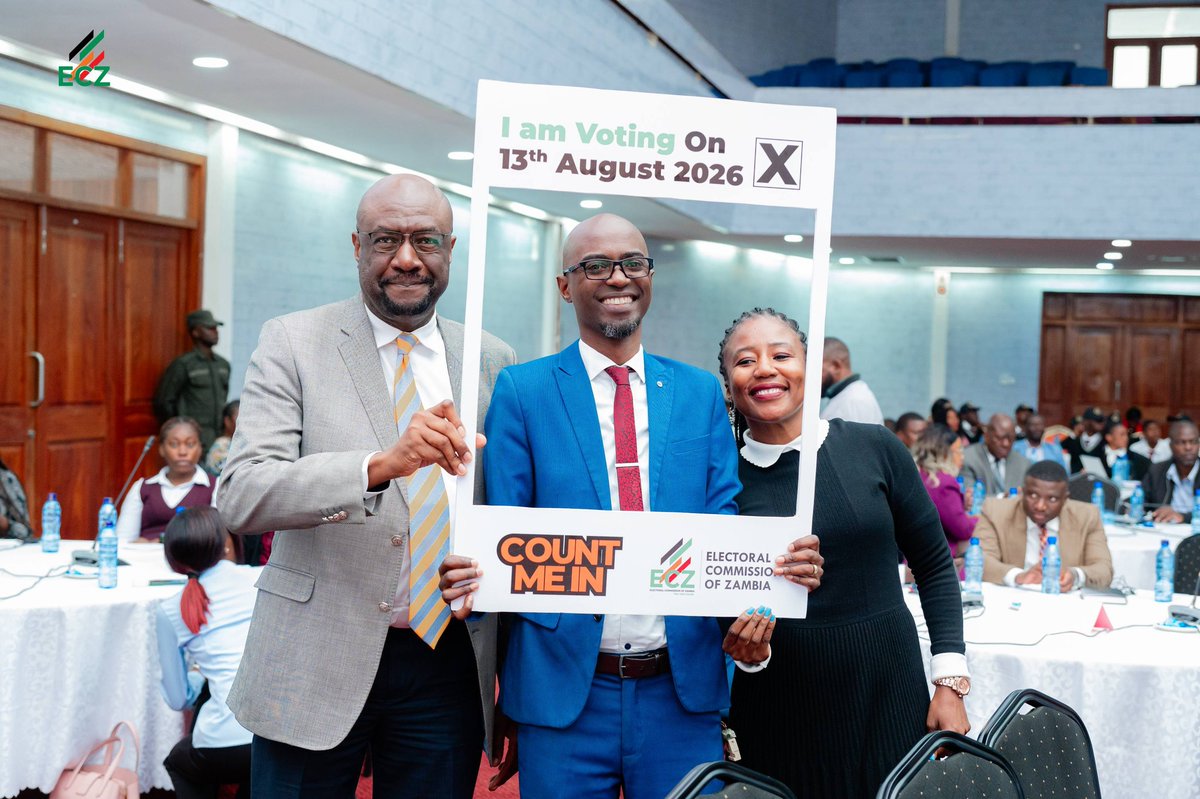 UNDPZambia's tweet photo. ResRep @wakiaga joined @ZambiaElections Chairperson Mwangala Zaloumis SC & stakeholders to launch the #CountMeIn voter education campaign for 🇿🇲's 2026 General Election.
Through the #DeepeningDemocracyProject, UNDP backs ECZ's multimedia voter education drive.
Every vote counts https://t.co/ZPYyjUpacy